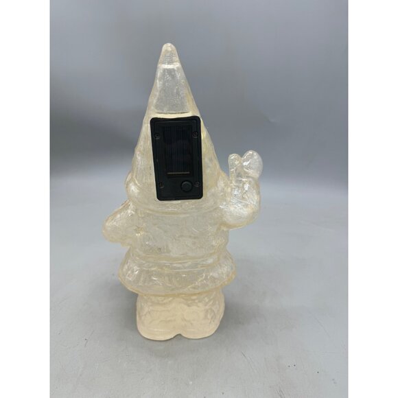 Christmas Solar-Powered Clear Resin Santa Gnome Outdoor Decor Light-Up READ - Picture 4 of 9